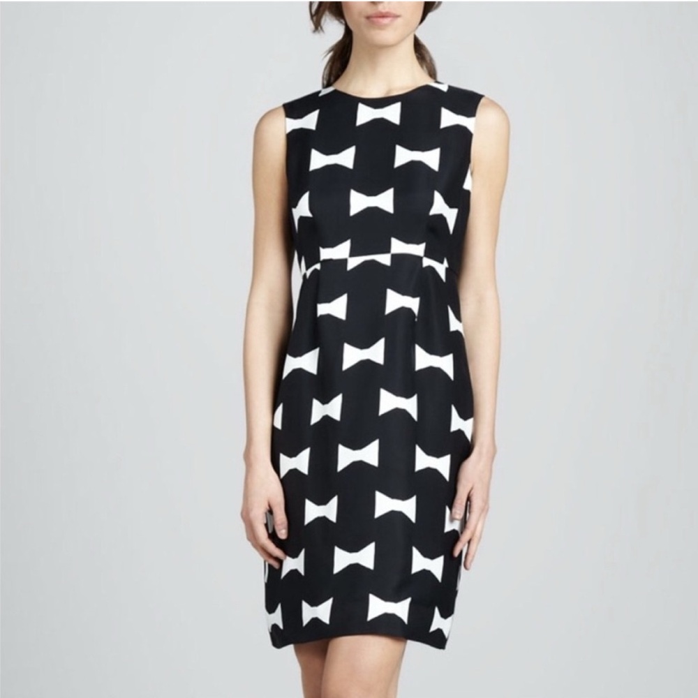 Black and White Bow Pattern Dress